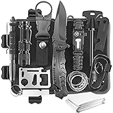 JINAGER Survival Gear Kits Outdoor Survival Gear Tool for Trip,with Fire Starter, Whistle, Wood Cutter, Tactical Pen for Camping, Hiking, Climbing for Wilderness/Trip/Cars/Hiking/Camping