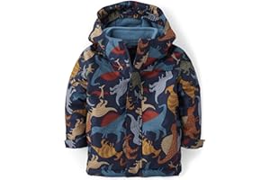 The Children's Place Baby Boys' and Toddler Heavy 3 in 1 Winter Jacket, Wind Water-Resistant Shell, Fleece Inner