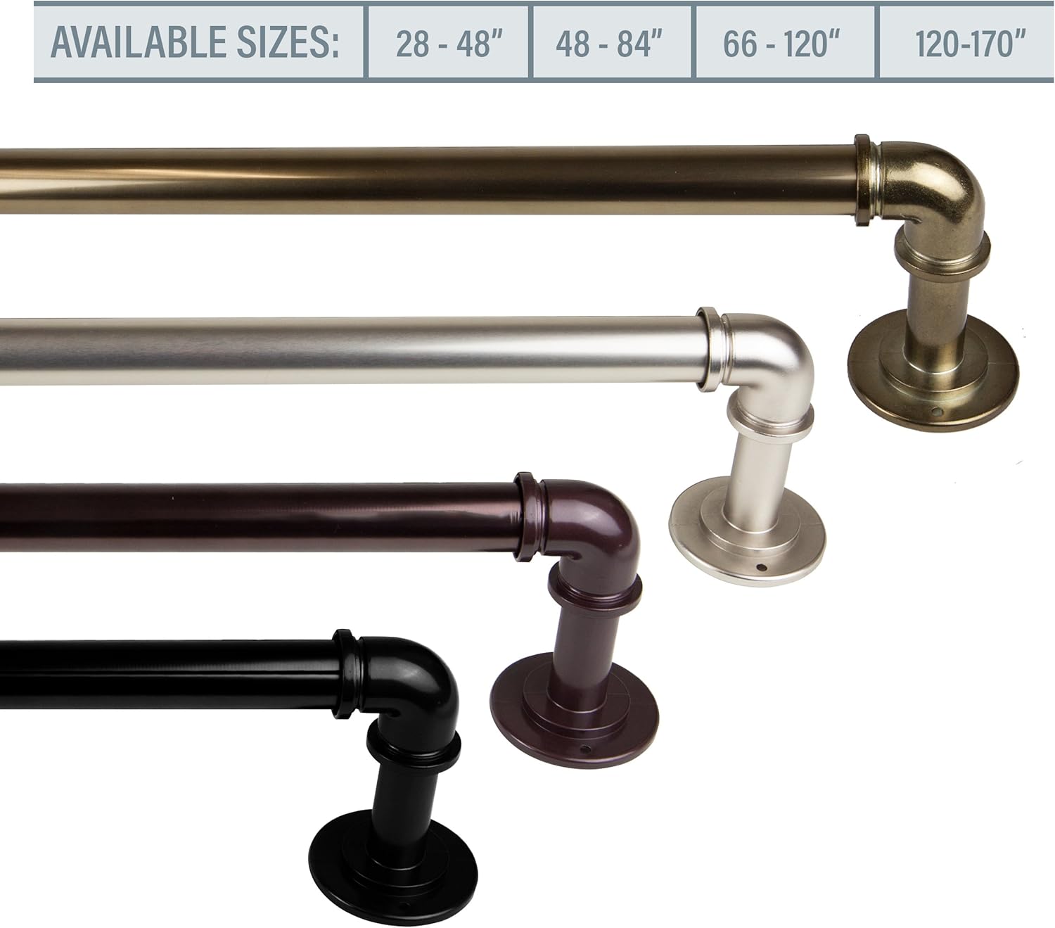 Amazon Com A F Rod Decor 1 Inch Industrial Pipe Design Blackout
