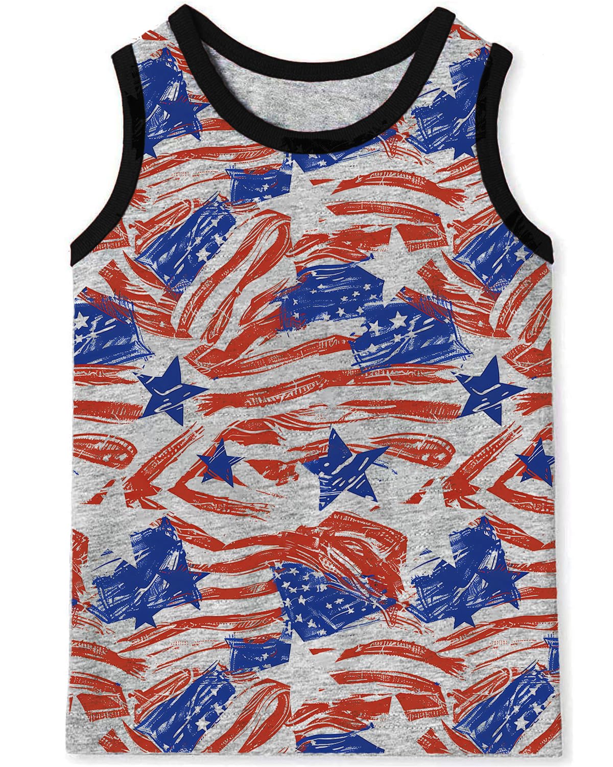 Photo 1 of MUJOQE Toddler Boys USA Flag Tank Top Kids 4th of July Outfit Patriotic Sleeveless Tee Baby Independence Day Clothes 7 Years