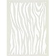 Zebra Repeat Pattern Stencil 8.5" x 11" - Durable Quality Reusable Stencils for Drawing Painting - Wallpaper Stencil African Animal Decorating Items and Decor on Walls Fabric & Furniture Art Craft