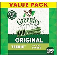 GREENIES Dog Treats Original Teenie Natural Dental Care, (130 Treats) 36oz. Pack