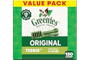 GREENIES Dog Treats Original Teenie Natural Dental Care, (130 Treats) 36oz. Pack