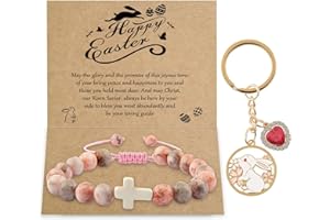 ZZLTAWS Cross Easter Braclets Basket Gifts, First Communion Baptism Confirmation Christian Easter Basket Gifts for Gir Daughter Granddaughter