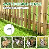 WELDUN Garden Fence 320cm x 61cm 10 Panels Rustproof Metal Barrier view 4
