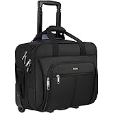 IPEB Rolling Laptop Briefcase Fits Up to 17.3 Inch Waterproof Computer Bag RFID Pocket for Work Travel Business Lockable Extra Zipper