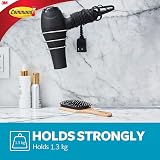 Command Bath Hair Dryer Holder Satin Nickel with Water Resistant Strips view 6
