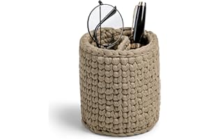 HOSROOME Glasses Holder for Nightstand Boho Decor Eyeglass Holder Stand for Office Desk Organizer Makeup Brush Holder Organizer-Beige