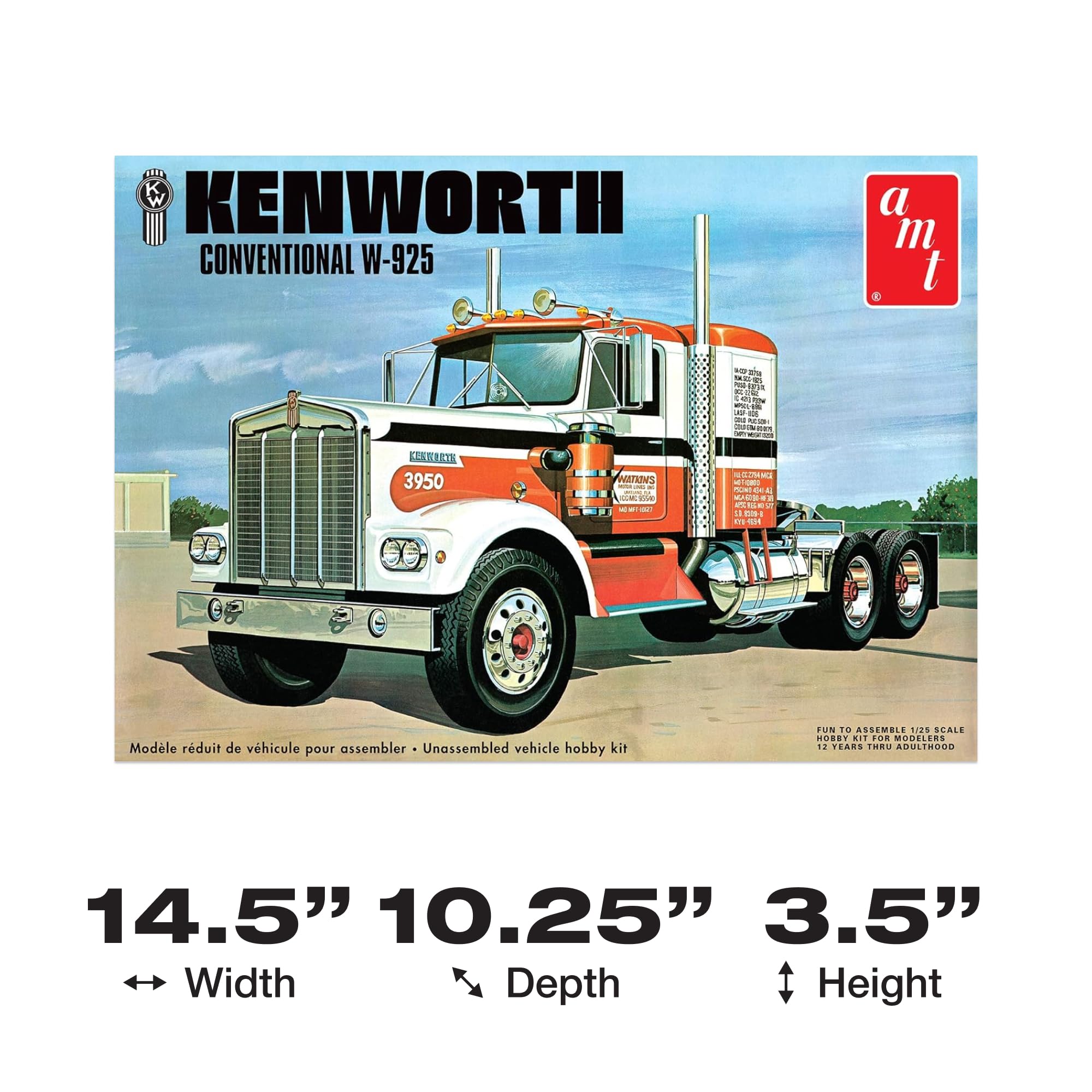 Round2 Kenworth W925 Truck Modellbausatz 1:25 - Detaillierter Plastikmodellbau
