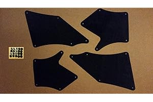 YOTA LINERS Set of Four Splash Shields with Clips for Toyota Tacoma 2005-2024 4.0 V6 (Fender Liners, Aprons, Shields, Splash Guards, Skirts, Guards, Seals, Splash Seals) B