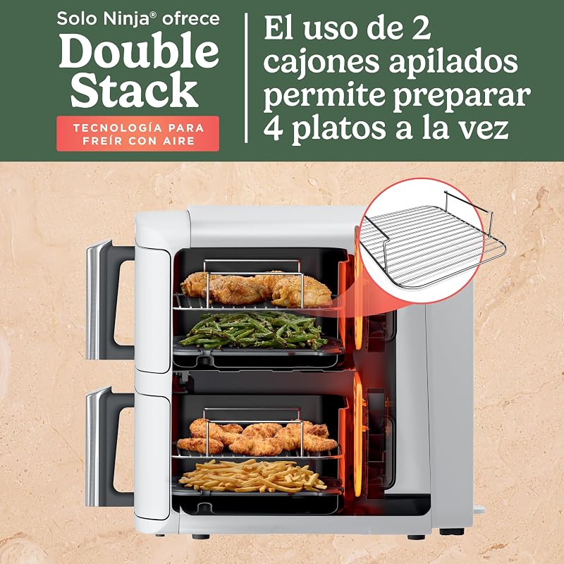 Double Stack XL, fritadeira de ar de duas gavetas, 9.5L, branca