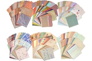 CENBEE 360 Sheets Vintage Scrapbook Paper, Journaling Supplies, Aesthetic Decorative Stationery Scrapbooking Paper for Writing & Drawing, Travel Journal Art Craft Diary Embellishment Supplies, Craft Paper