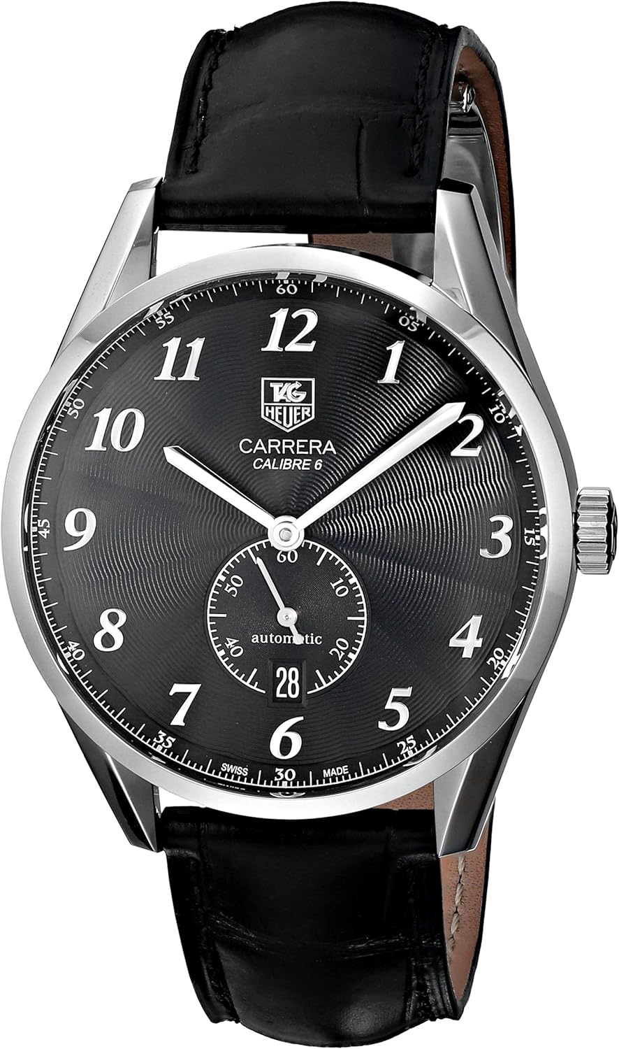 TAG Heuer Men's WAS2110.FC6180 Carrera Black Leather Strap Watch