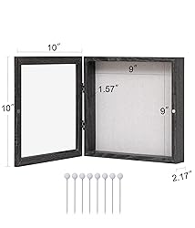 DEMAIKE 10x10 Shadow Box Frame with Linen