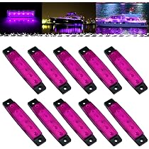 thumbnail image 2 of PSEQT 10-Pack Boat LED Strip Lights - 6 LEDs Each, IP67 Waterproof, 12V DC, Blue (for Interior, Deck, Cockpit) 2 of 9