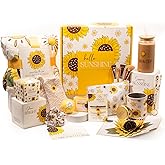 The Love Crate Co Gift Baskets for Women, Unique Birthday Gifts, Best Friend Birthday Gift, Get Well Soon, Sending Sunshine Sunflower Gifts for Women, Thinking of You Care Package