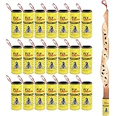 WD&CD 22 Pcs Fly Paper Strips, Sticky Fly Ribbons Traps, Fly Tape Trap Ribbons for Indoor and Outdoor Catcher for Fruit Flies