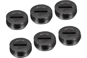 MECCANIXITY Carbon Brush Holder Cap Motor Electric Brush Plastic Cover Thread Black 13mm OD 5.3mm Height, Pack of 6