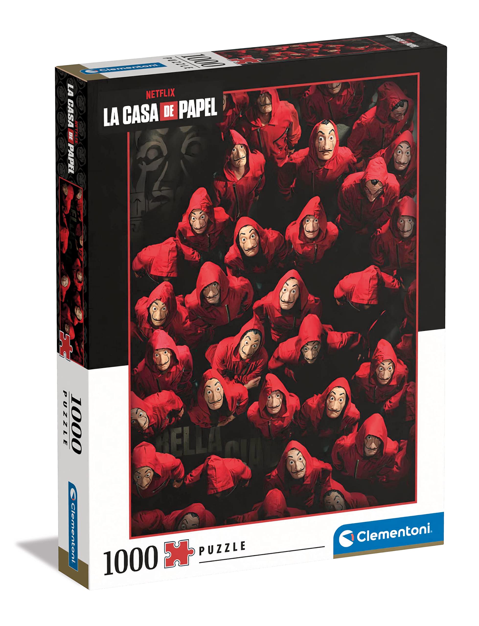 Clementoni - 39654 - Puzzle Casa De Papel/Money Heist - Jigsaw Puzzle 1000 Pieces, Made In Italy, Jigsaw Puzzle For Adults