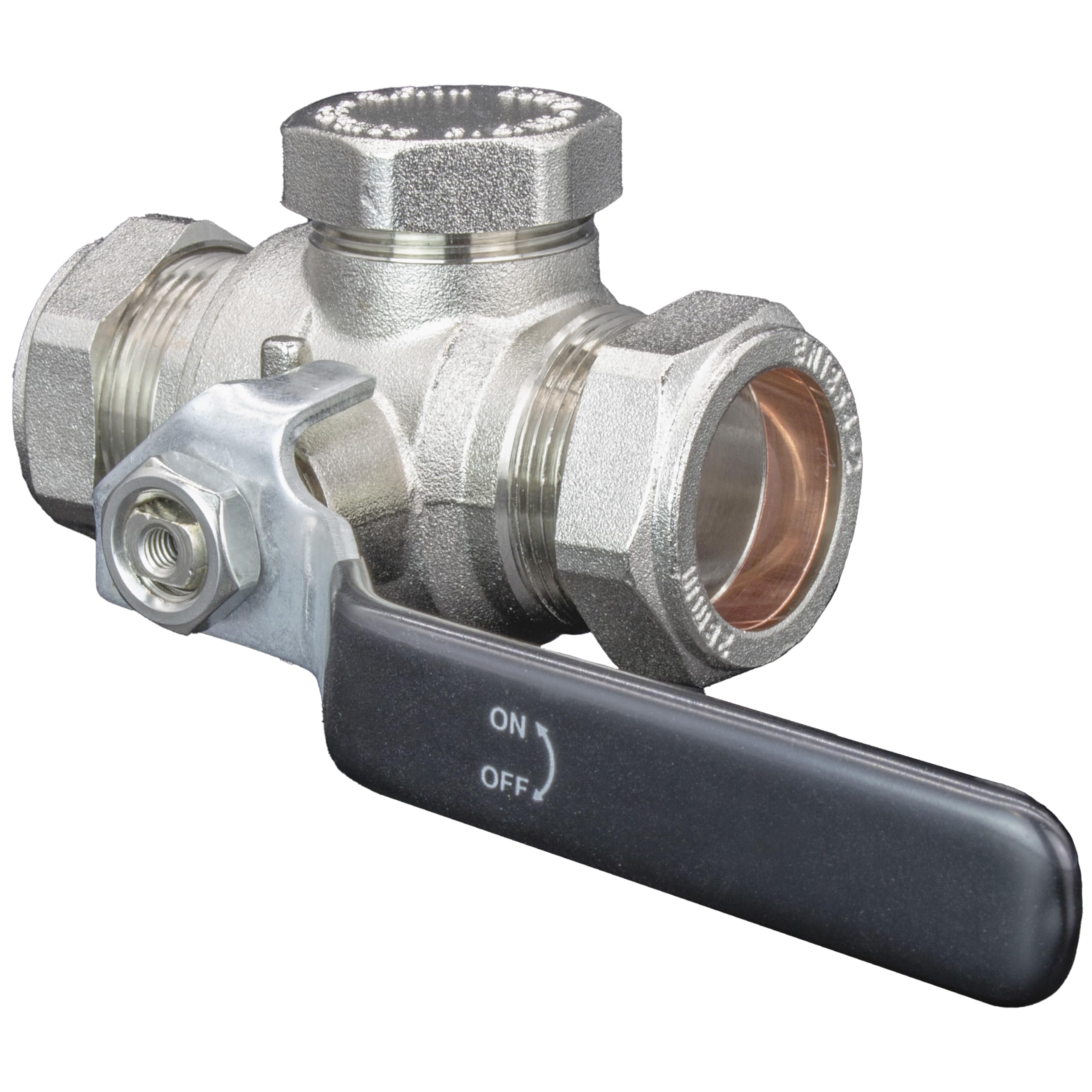 Kudos-Trading - 28mm Filter Ball Valve 500 Micron Stainless Steel Mesh Filter Anti Leak Design Compression Fitting Ideal for Home Central Heating Systems & Radiators Durable Brass Construction