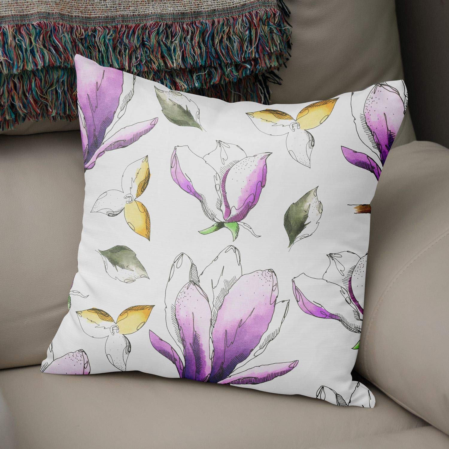 Bonamaison Decorative Cushion Cover Random Pattern, Throw Pillow Covers, Home Decorative Pillowcases for Livingroom, Sofa, Bedroom, Size:43X43 Cm - Designed and Manufactured in Turkey