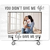 FQPJA Stepmom Photo Frames, Mothers Day Picture Frame, Step Parents Appreciation Gifts From Son Daughter, Birthday Christmas Thanksgiving Gifts For Stepmom Stepdad, Wooden Table Photo Frames -A24