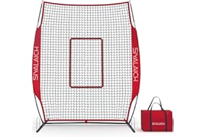 SIYALAICH Portable Batting & Pitching Screen for Baseball/Softball - Works for Both Right & Left-Handed Players and Protects 