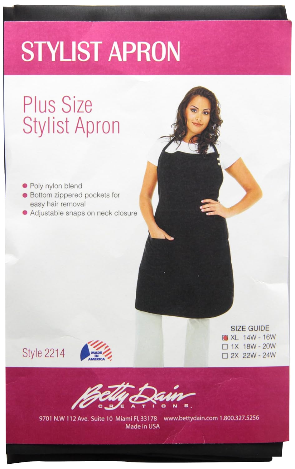 Buy Black Xl A Size Above Plus Size Salon Stylist Apron Black
