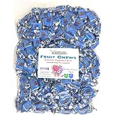 Wild Blue Raspberry Flavored Fruit Chews, 2 Pounds Bulk
