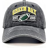 Embroidered City Hat for Men Women Vintage Washed Denim Football Fans Hat Adjustable Cotton Baseball Cap