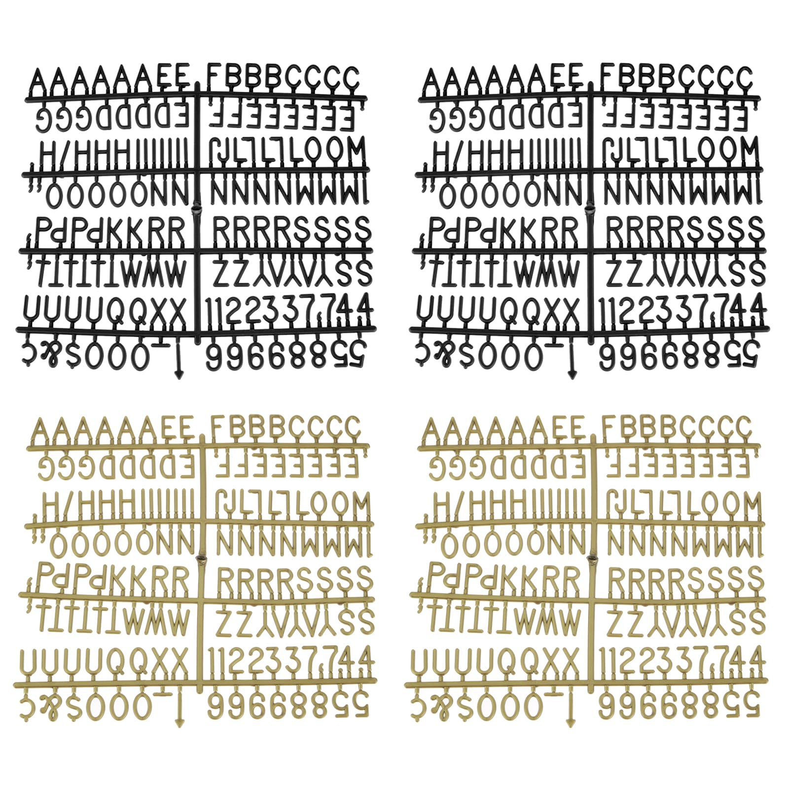 PATIKIL 3/4 Inch Letter Board Letters Only, 7 Pcs 1029 Felt Letters for Letter Boards Universal for Changeable Plastic Letter Board Message Board, Bronze, Black