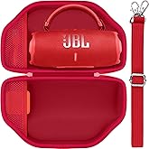 Baval Hard Portable Case Compatible with JBL Charge 6/Charge 5 Portable Waterproof Bluetooth Speaker(Red Case)