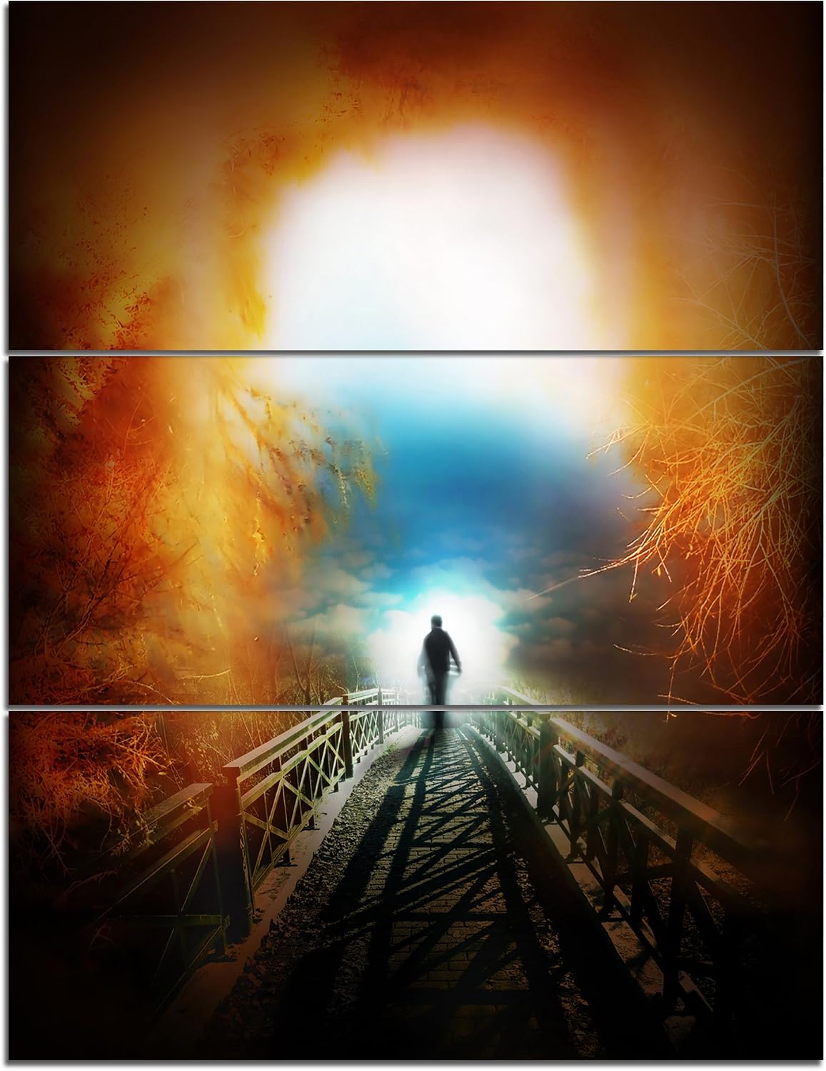 Home Kitchen Posters Prints Designart Life After Death Tunnel Modern Landscape Metal Artwork Disc Of 23 Inch 23 H X 23 W X 1 D 1p Paisley Is
