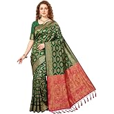 Chandrakala Banarasi Art Silk Saree for Women, Zari Meena Woven Sari, 5.4m, No Blouse Piece