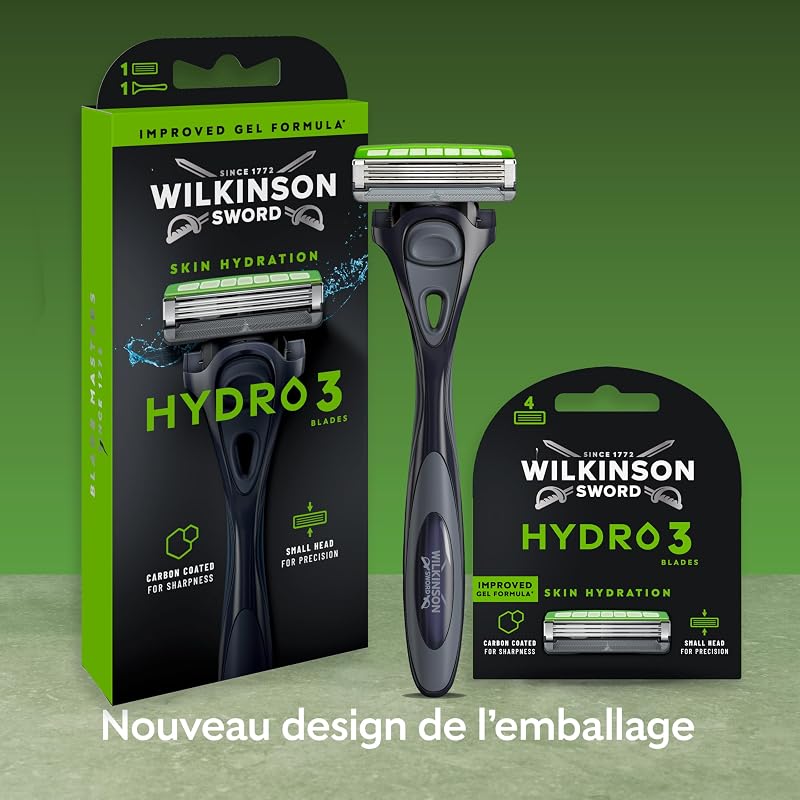 Hydro 3 recharges de lames pour homme, lot de 8