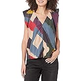 Velvet by Graham & Spencer Womens Tamara Printed Silk Cotton Voile Blouse