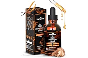 KIKI Green Liquid Mushroom Extract Drops - 8 Mushrooms Complex for Cognitive Support and Immunity Boost - Lions Mane Supplement, Cordyceps, Chaga, Reishi, Shiitake, Turkey Tail, Maitake, Red Reishi
