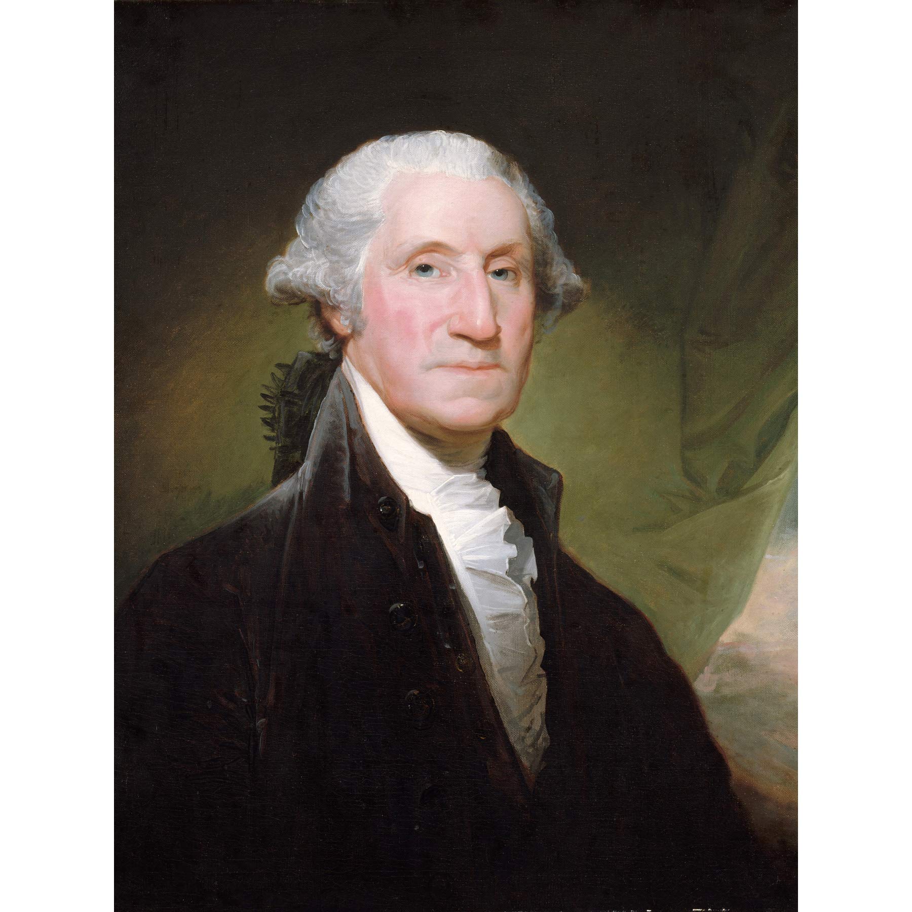 Artery8 Stuart Portrait President General George Washington Painting Premium Wall Art Canvas Print 18X24 Inch