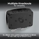 BG Electrical Outdoor Double Switched Power Socket 13A IP66 WPL22 Stainless view 5