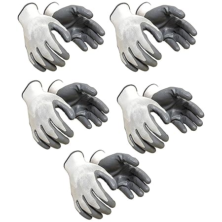 SAFEYURA Nylon Anti Cut Safety Hand Glove -5 Pairs