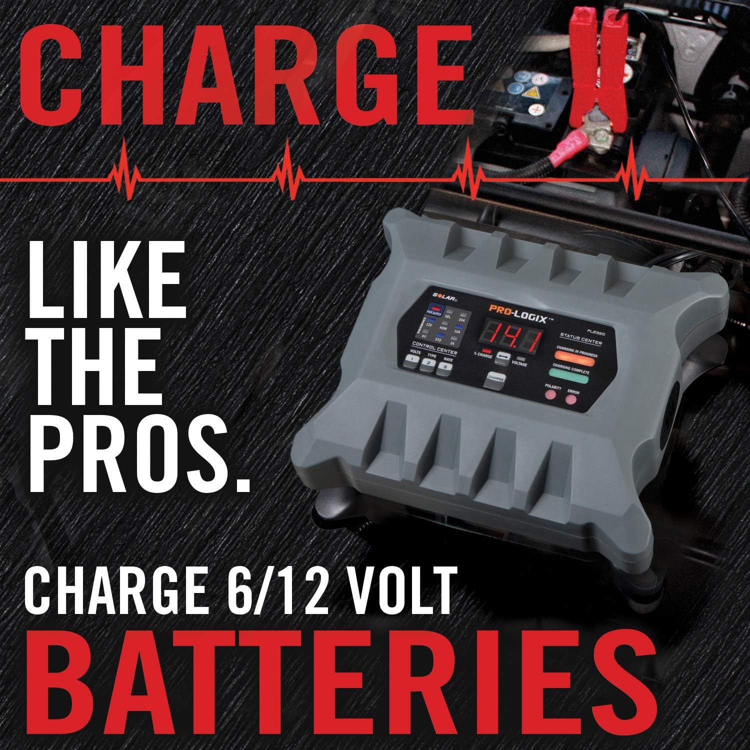 Clore Automotive PL2320 20-Amp Fully-Automatic Smart Charger, 6V and 12V Battery Charger, Battery Maintainer, and Battery Desulfator with Temperature Compensation: Automotive