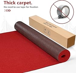 PBHEPJ 4ft x 50ft Extra Thick Red Carpet Runner for