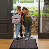 Homatz Indoor Outdoor Door Mat 60x80cm Grey Heavy Duty Rubber Non-Slip view 6