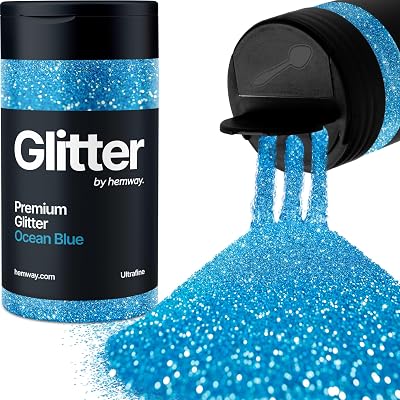 Hemway Ocean Blue Glitter Shaker 130g Ultrafine Resin Epoxy Craft Glitter