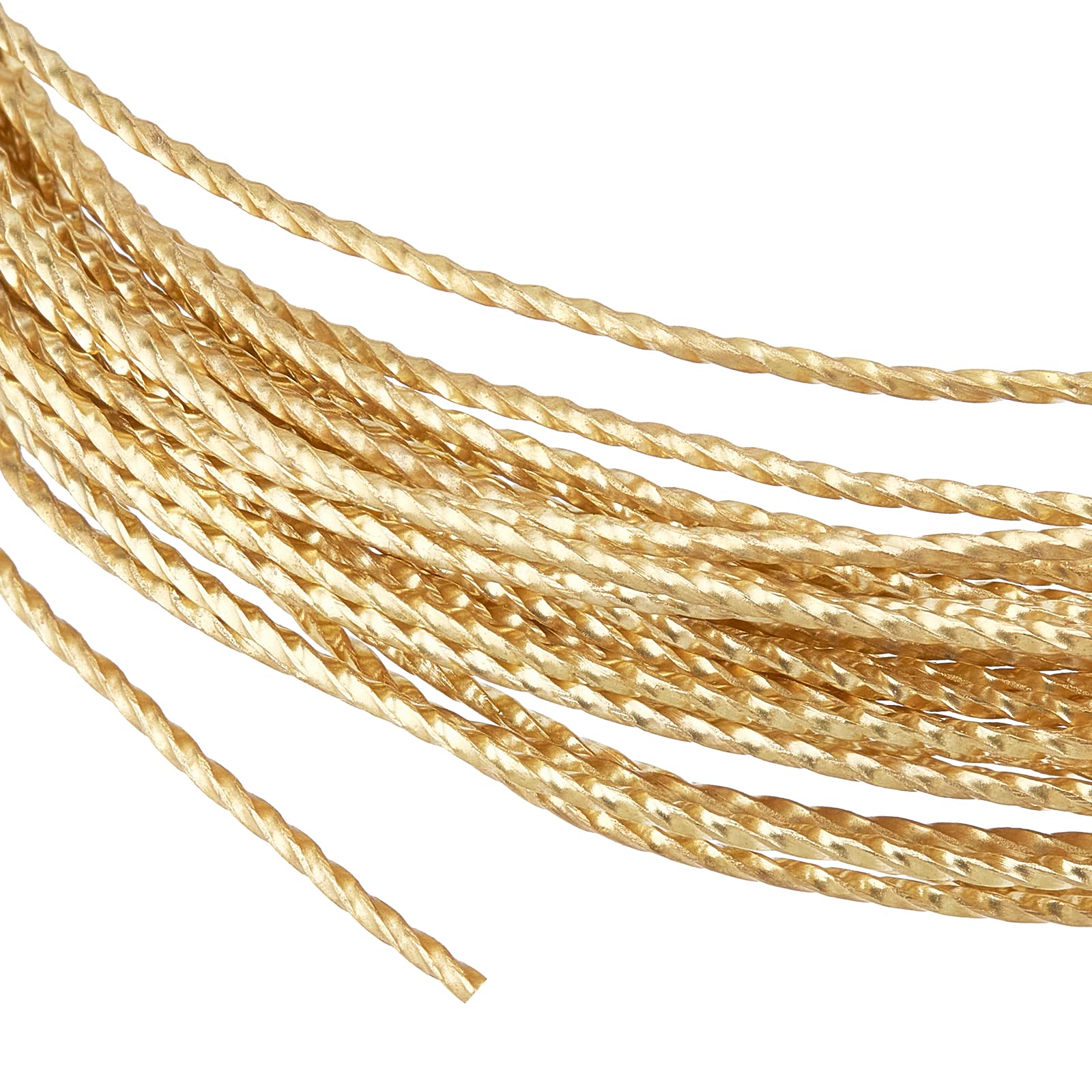 BENECREAT 6m 0.8mm Thick Textured Brass Jewelry Wire, Tarnish Resistant Golden Wire for Beading Ring Making and Other Jewelry Crafts