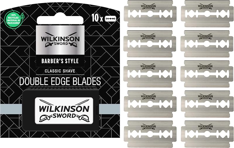Wilkinson Sword Barber's Style Double Edge Razor Blades 10s Pack