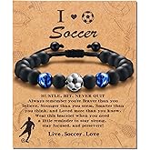 Alissl Bracelet for Boy, Soccer Football Basketball Baseball Gifts Bracelet Brings Health Safety and Happiness as Birthday Christmas Valentine Gifts Gift for Kids Son Grandson