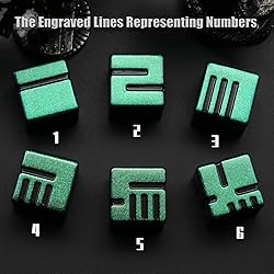 FONVGOGO D6 Dice Set 6 Pcs 16mm, Cool Fancy 6 Sided