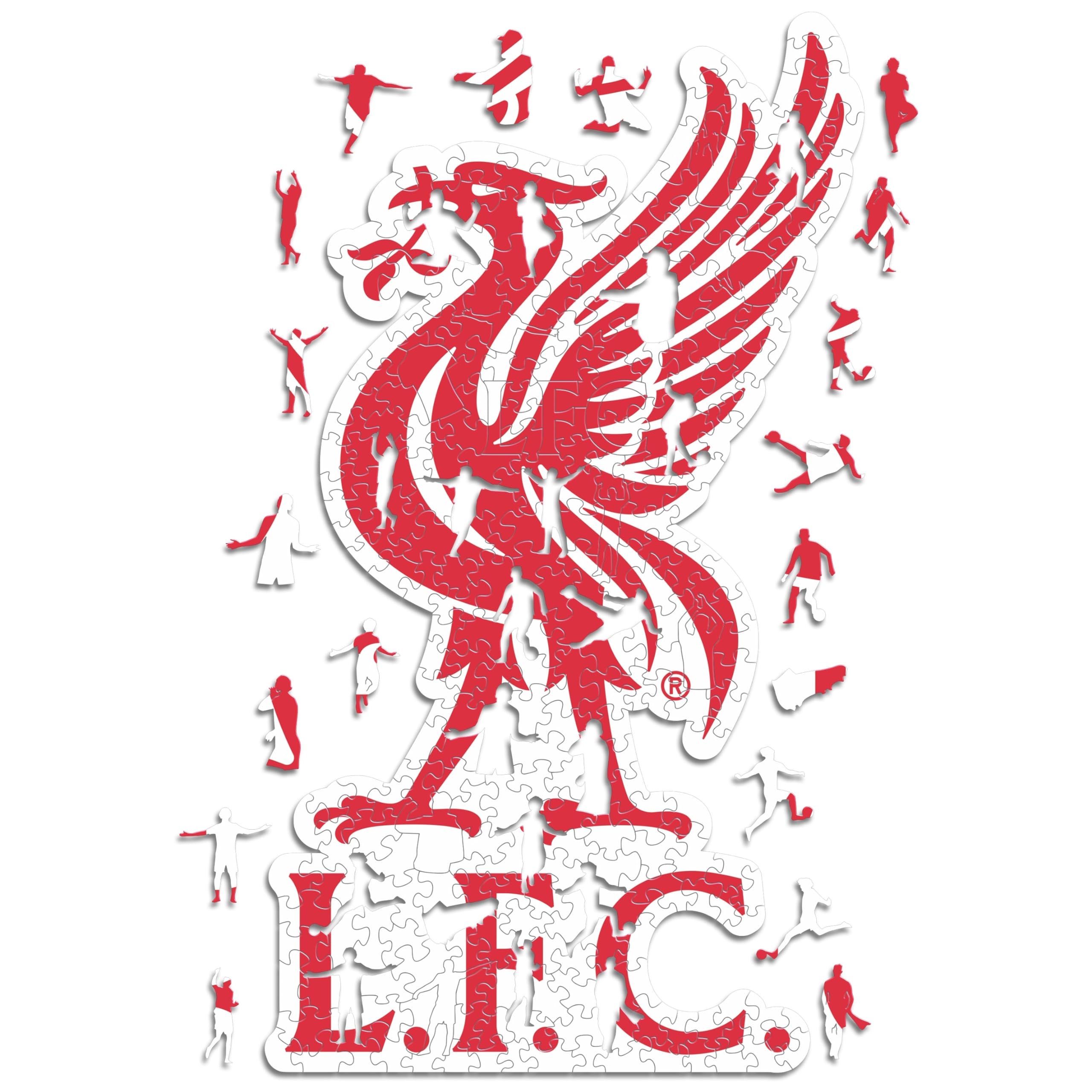 Iconic Puzzles - Liverpool Liver Bird Classic Logo, 100% eco-sustainable wooden puzzle with official license, size S, 150 pieces — image 1