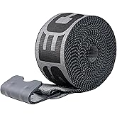 SECULOK 4" x 30' Winch Straps for Flatbed Trailer with Flat Hooks | Grey Heavy Duty Tie Down Strap w/Flat Hooks | 5,400 Lbs WLL Cargo Control Accessories for Gooseneck Trailers & Tow Trucks, 1 Pack